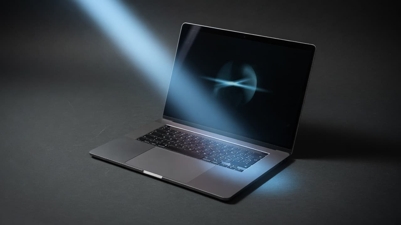 Laptop close to the work