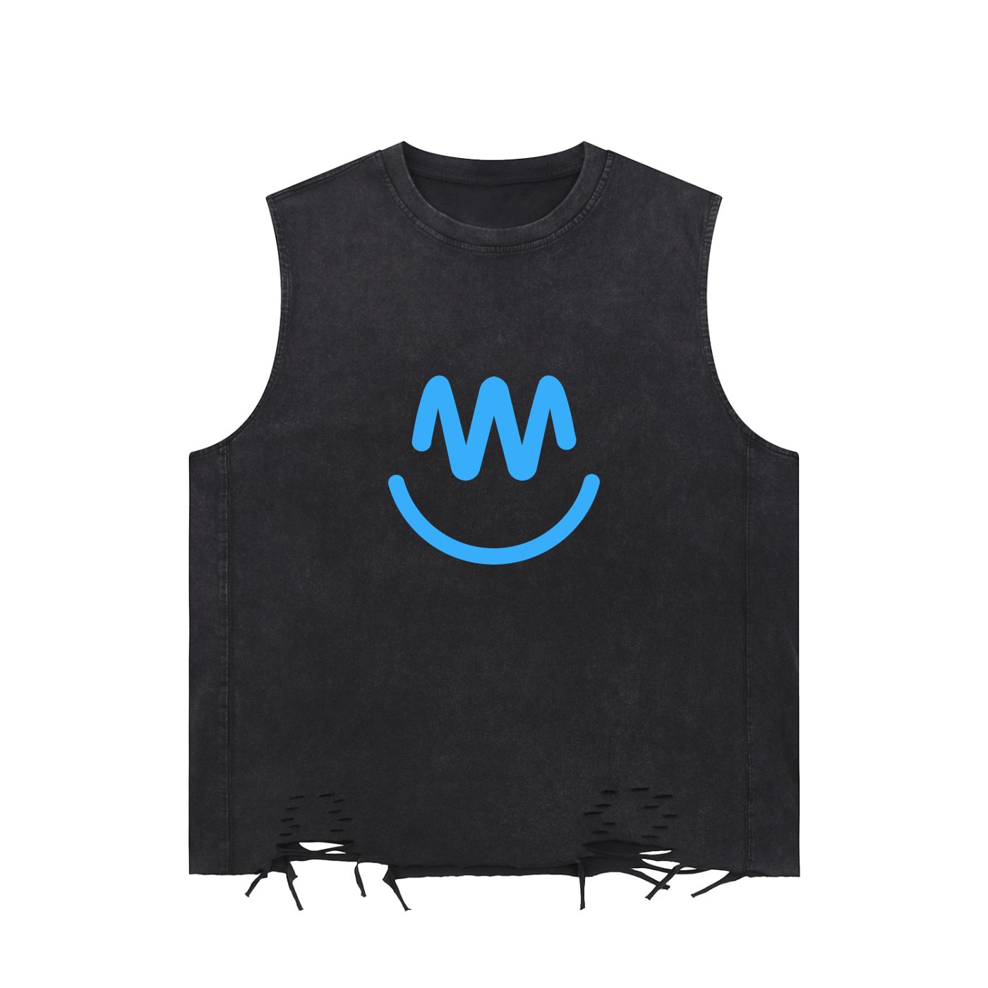 SNOW WASHED RAW-HEM TANK