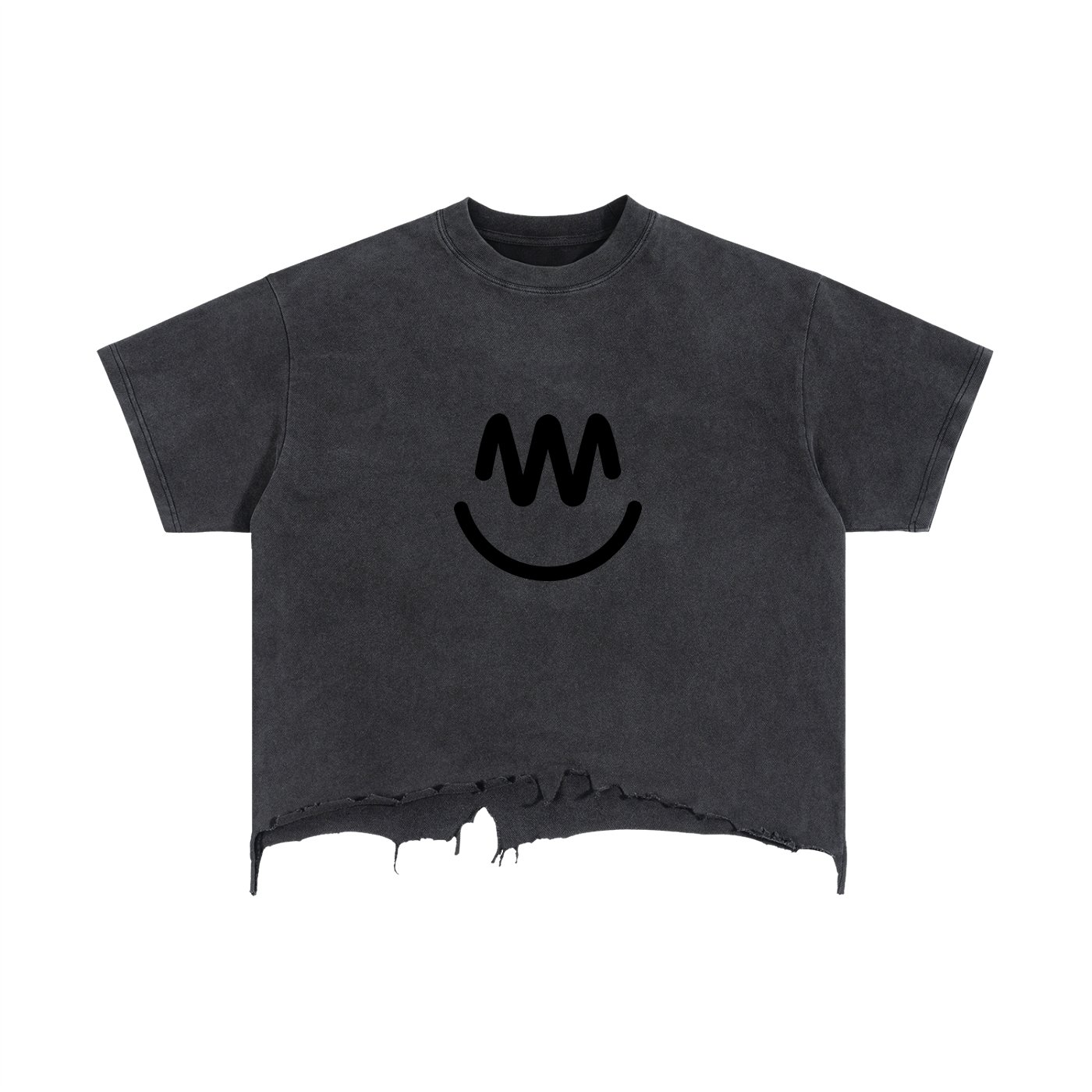 DISTRESSED HEM T-SHIRT