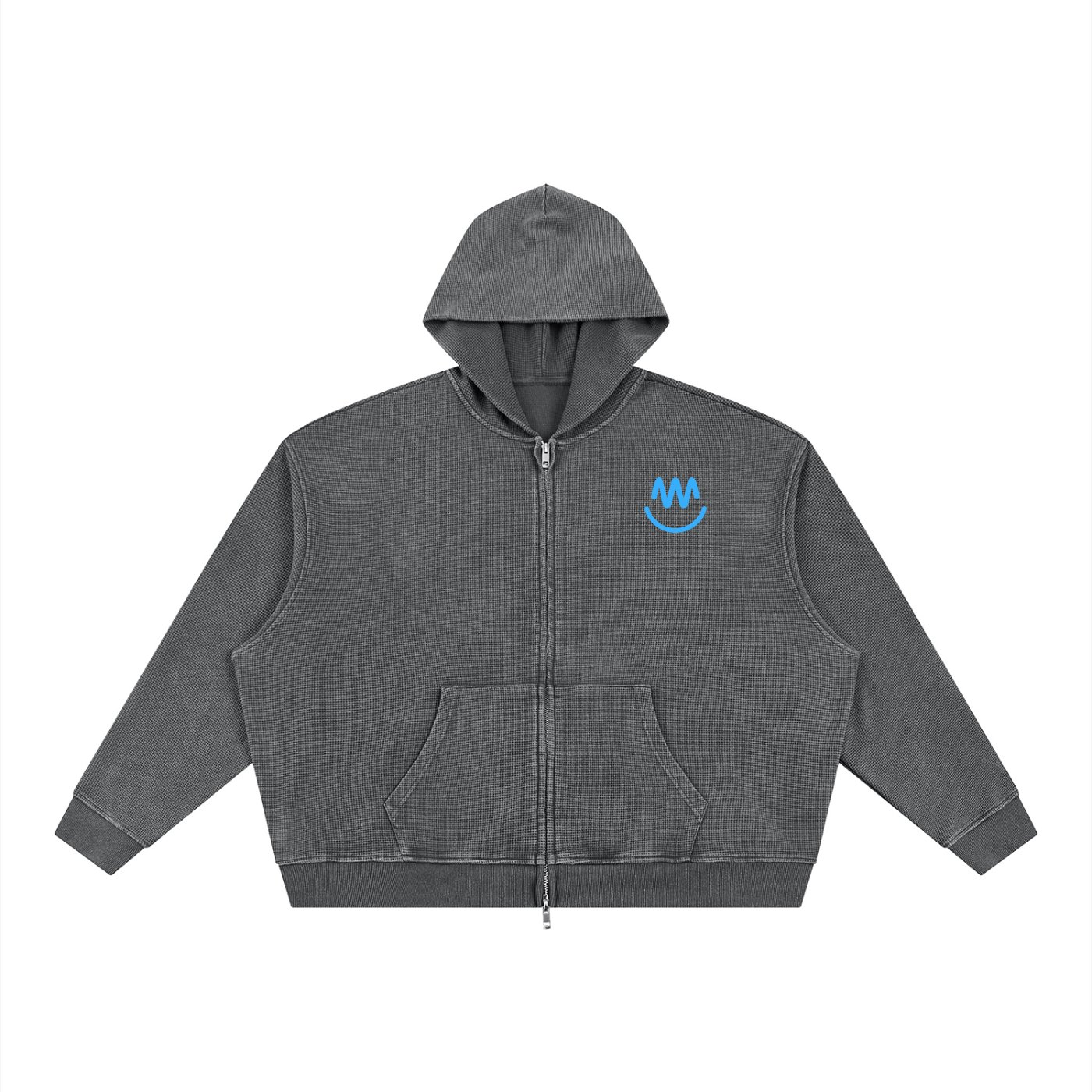 WAFFLE FULL ZIP HOODIE